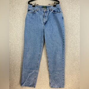 Vtg Lauren jeans Co all cotton jeans high waist tapered leg mom jeans size 14